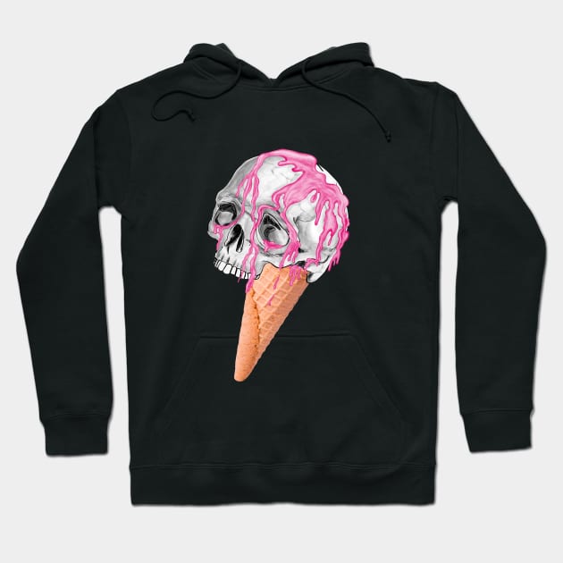 skull icecream sweet Hoodie by anghewolf